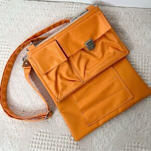 Karine Dupont Orange Travel Bags Crossbody Slim Stacking Purse